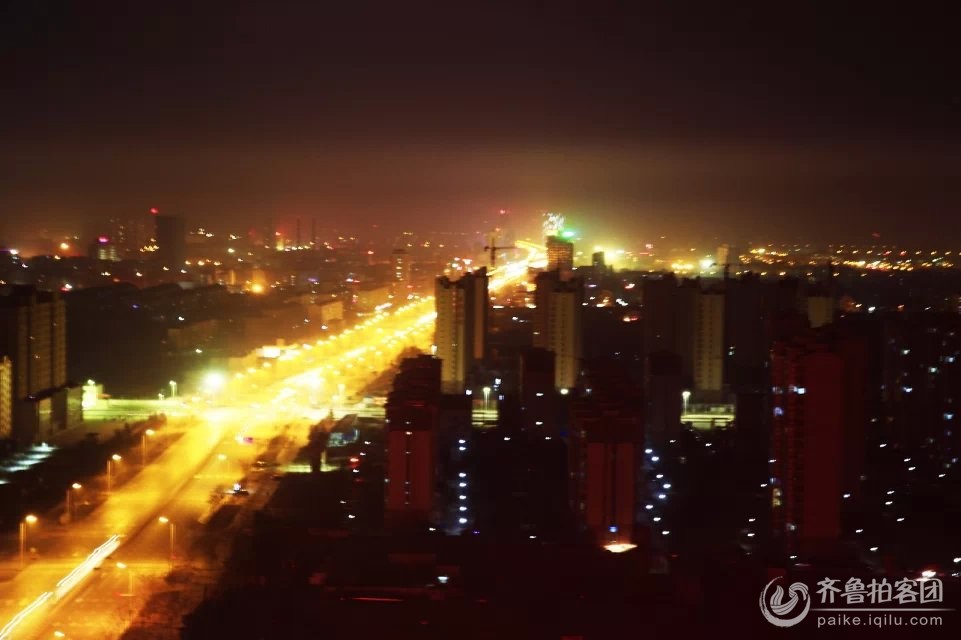 美丽的临淄夜景