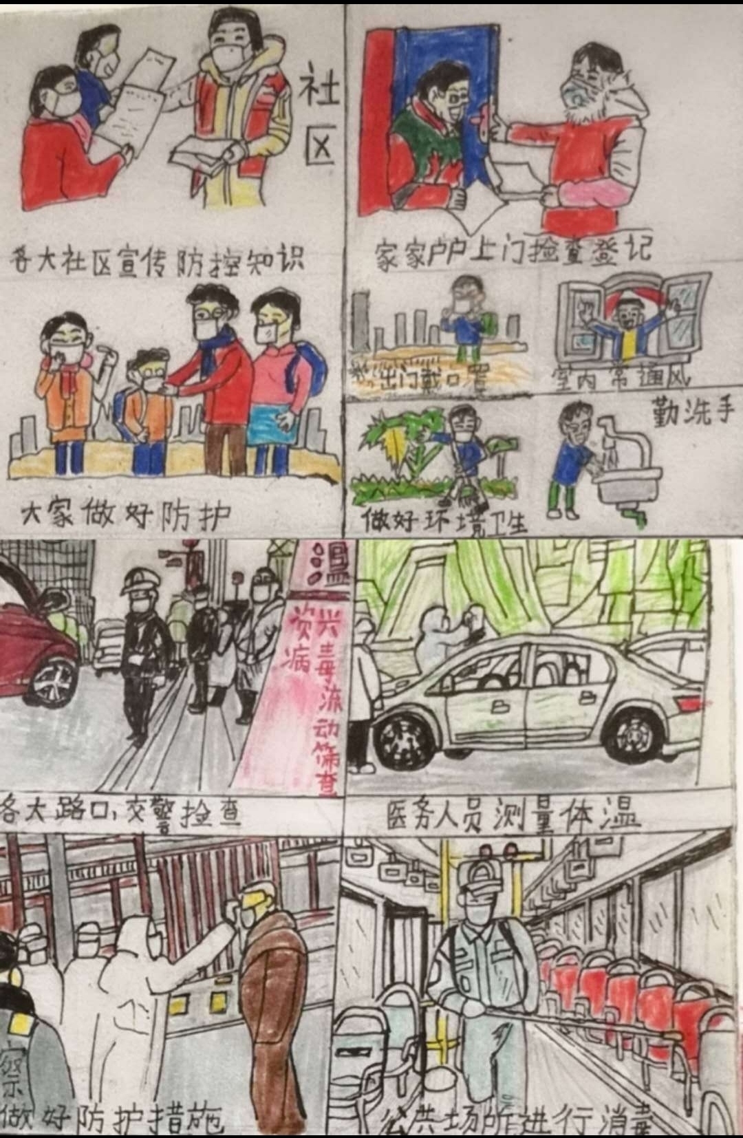 "疫情防控阻击战"连环画 本画献给2020年新冠肺炎疫情中在前线工作的