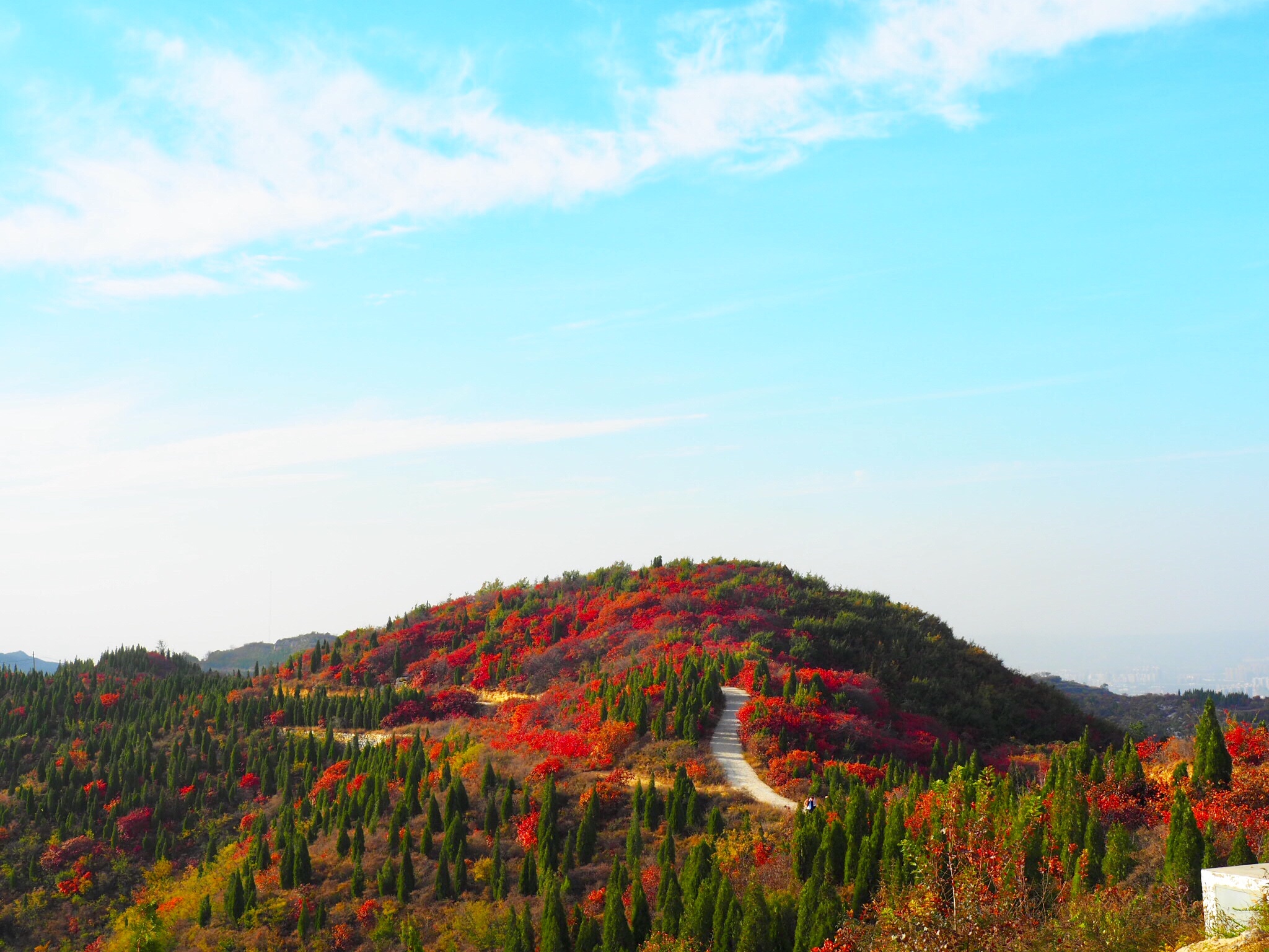 巩义市青龙山五彩秋景