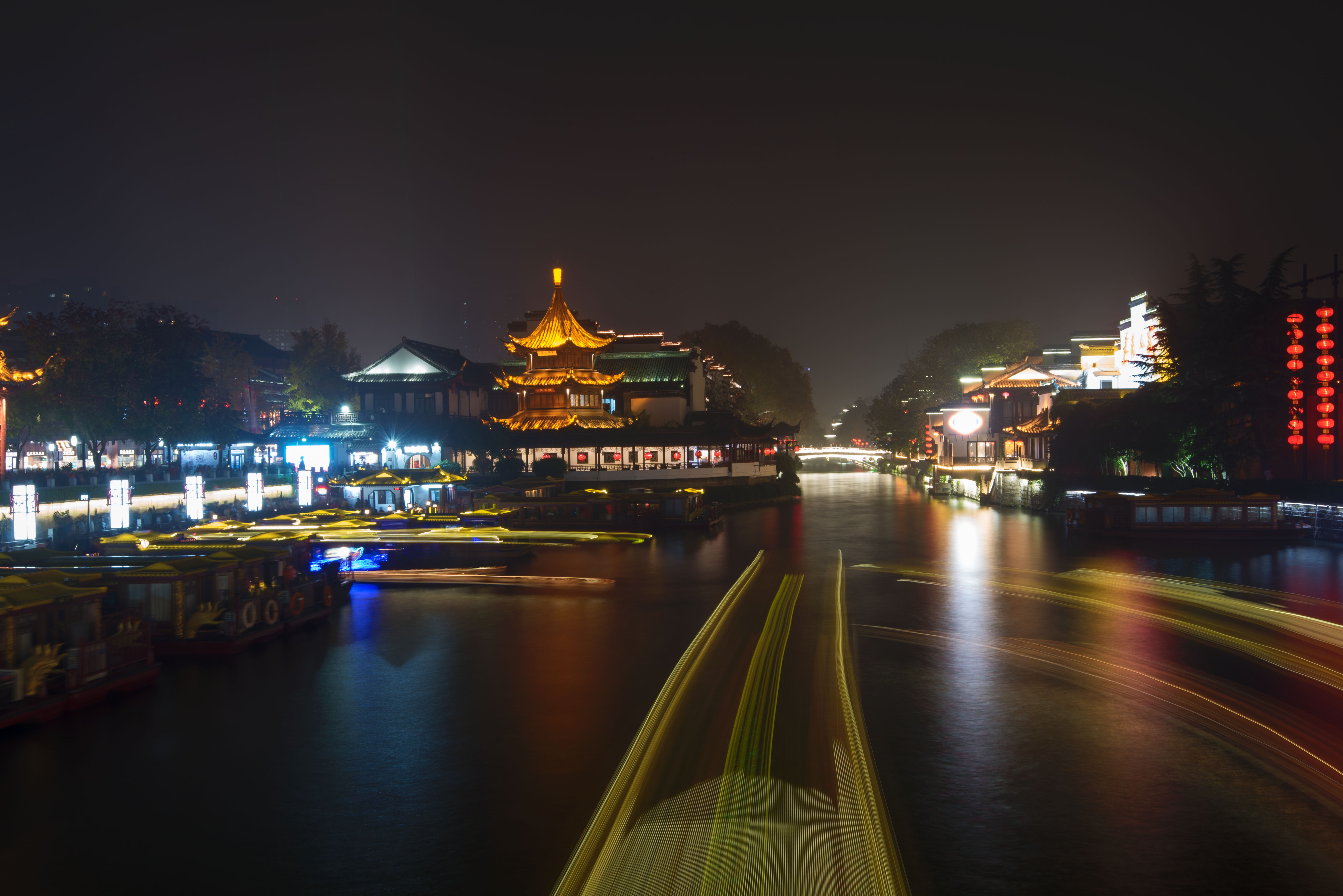 首发秦淮河夫子庙景区夜景