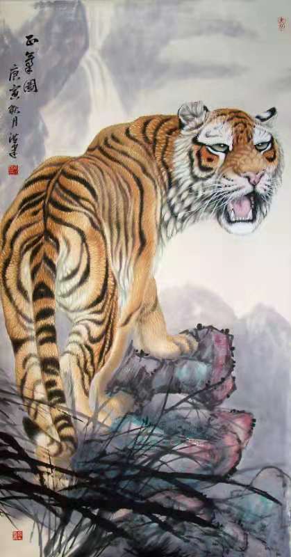 铁道兵画虎名家高洪建作品选—— 王绍春v篇欣赏