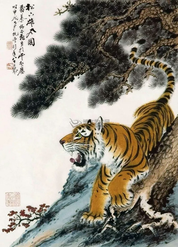 看慕凌飞 虎虎生威画作 令人叫绝!