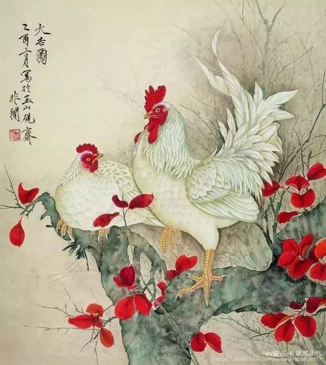 中国著名工笔画大师于非暗精品花鸟,山水画作品赏析