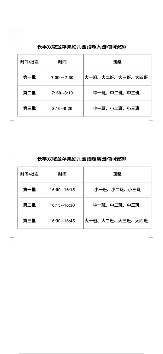 金苹果幼儿园入园,离园流程图