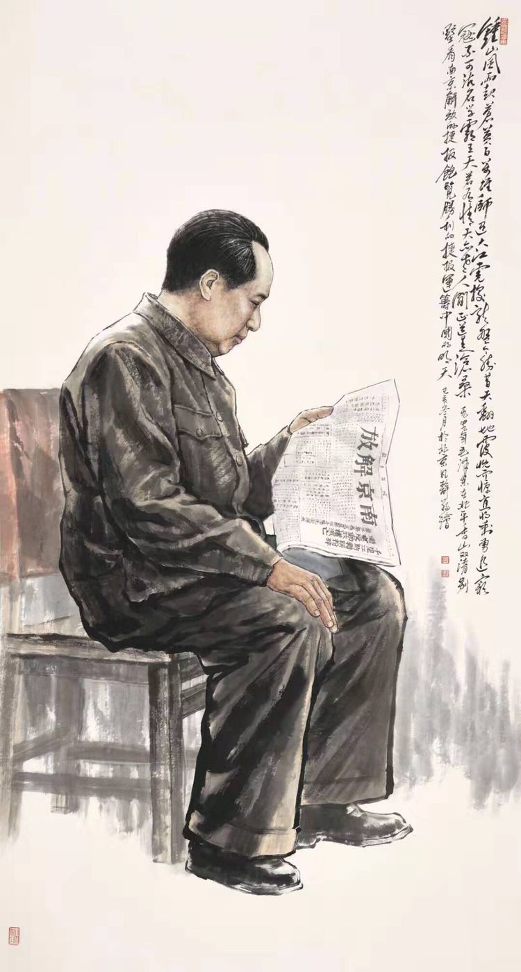 孟凡静,中国著名红色艺术家之一,因擅长创作红色伟人题材绘画而享誉