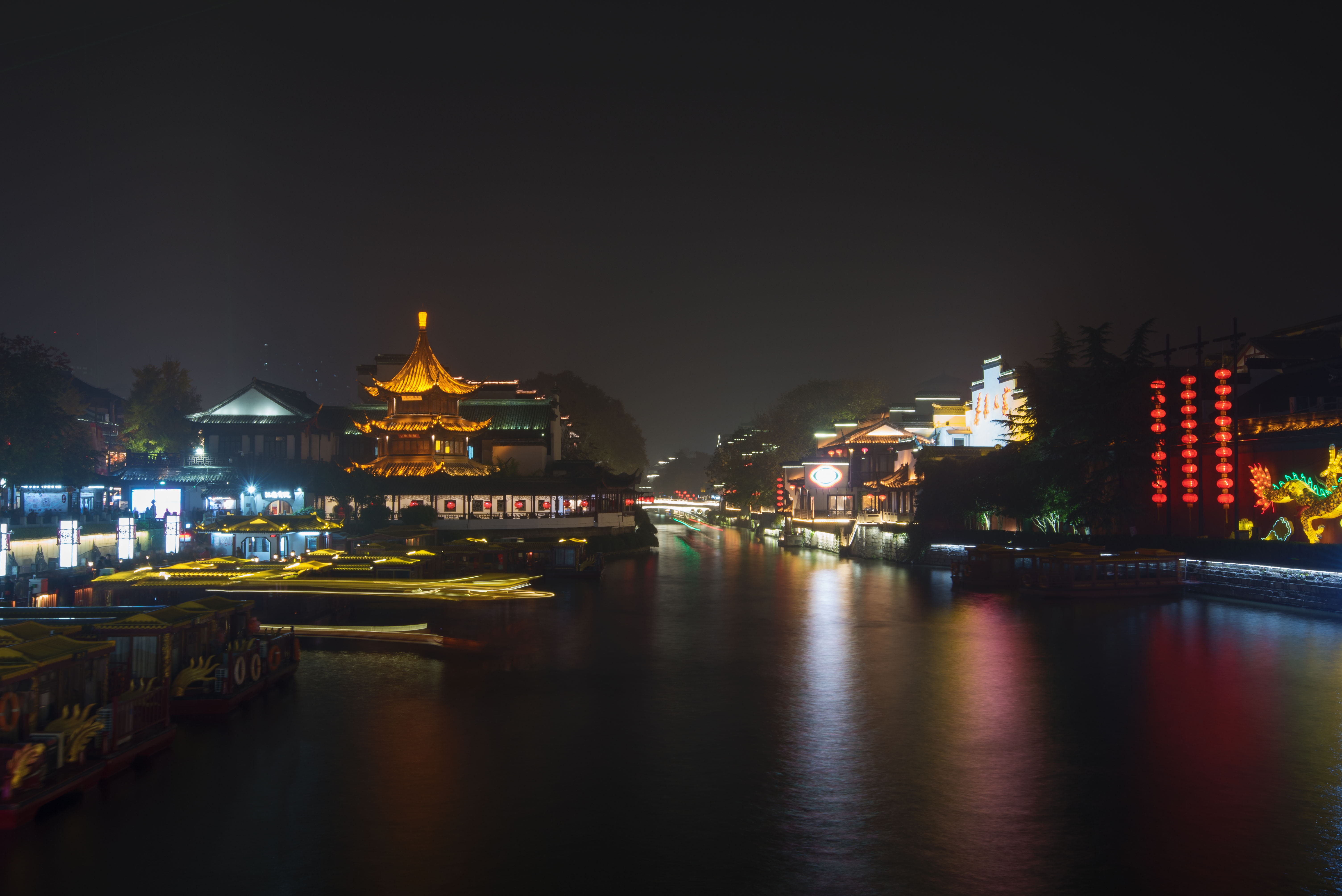 首发秦淮河夫子庙景区夜景