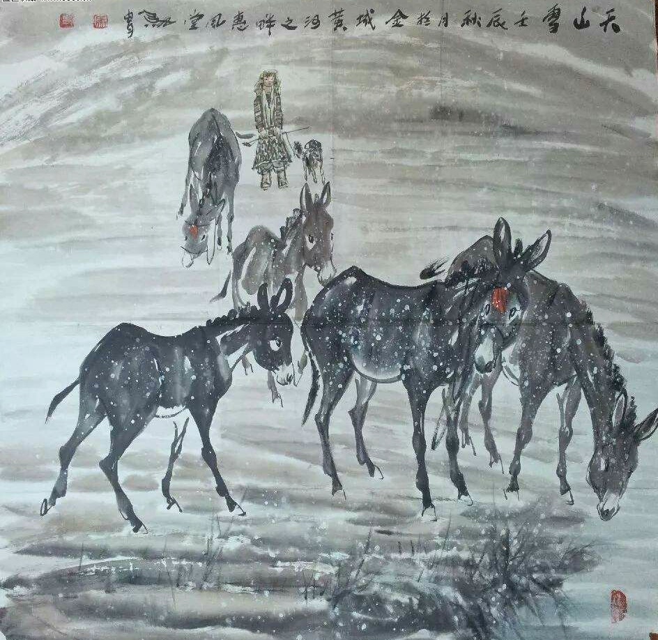 画家舒春光大师的大漠山水画别有风味精选作品