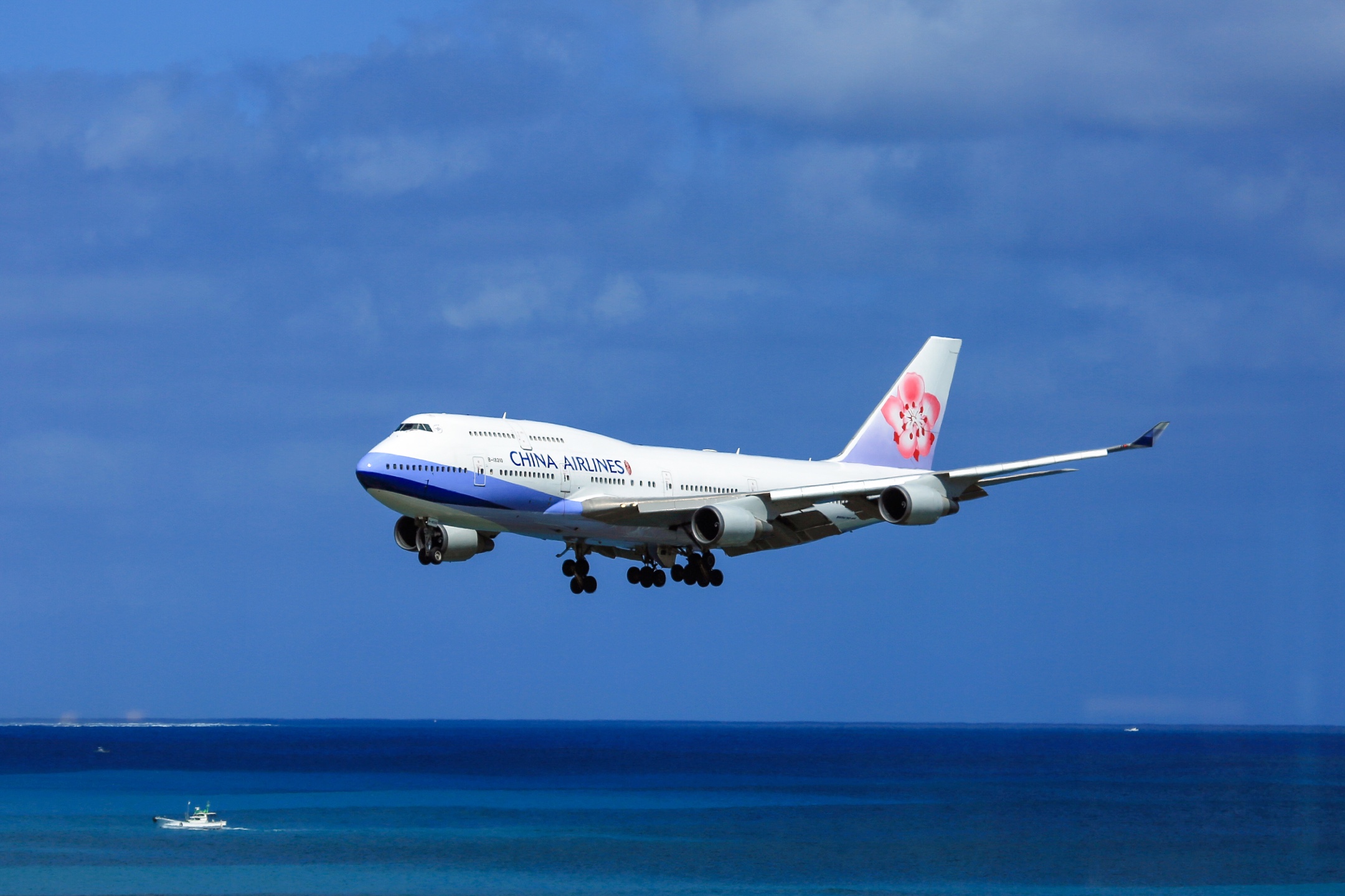 台湾中华航空公司波音747-400型客机.