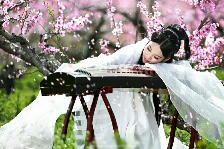 清泪千行,抚琴一曲, 弦断,花落,跌碎了三千痴缠(古风)