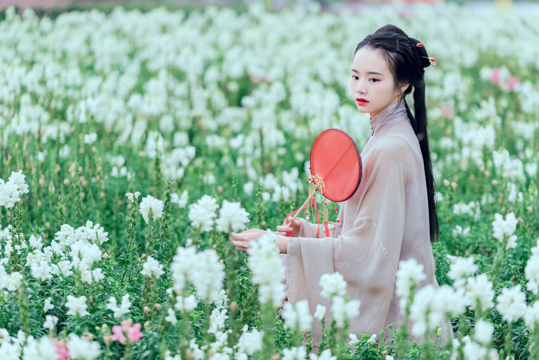 蔚然花海唯美汉服记