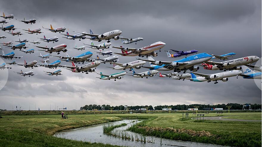 震撼!摄影师耗时两年拍各地空中交通