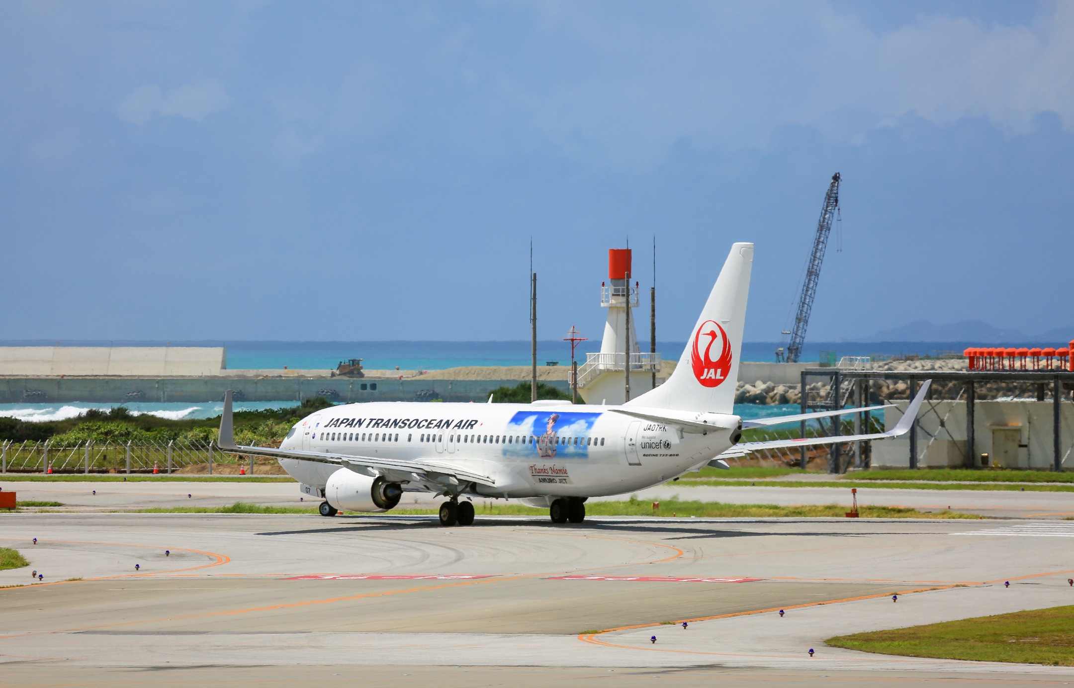 机型:日本越洋航空公司波音737-800型"安室号"彩绘涂装客机(9.