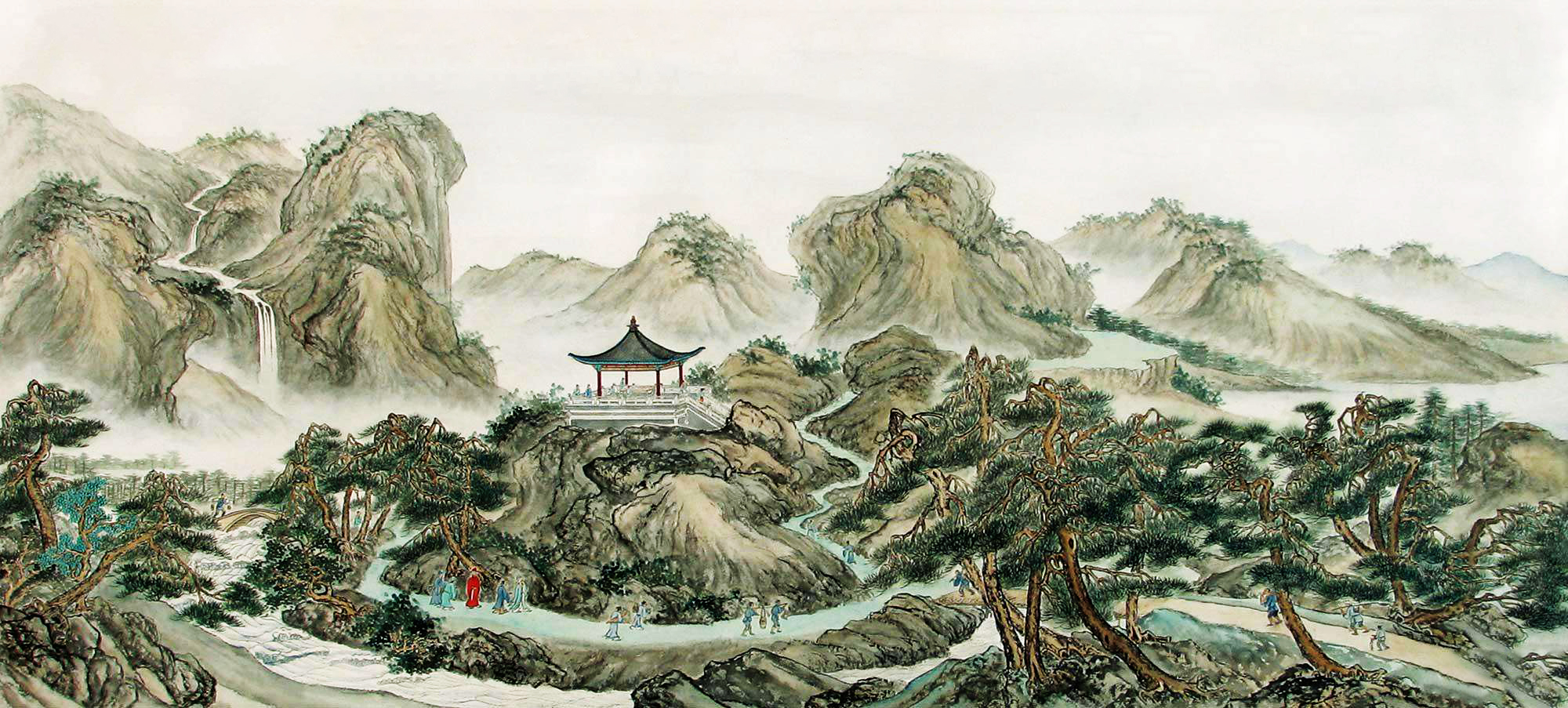 滁州琅琊山绘画图片
