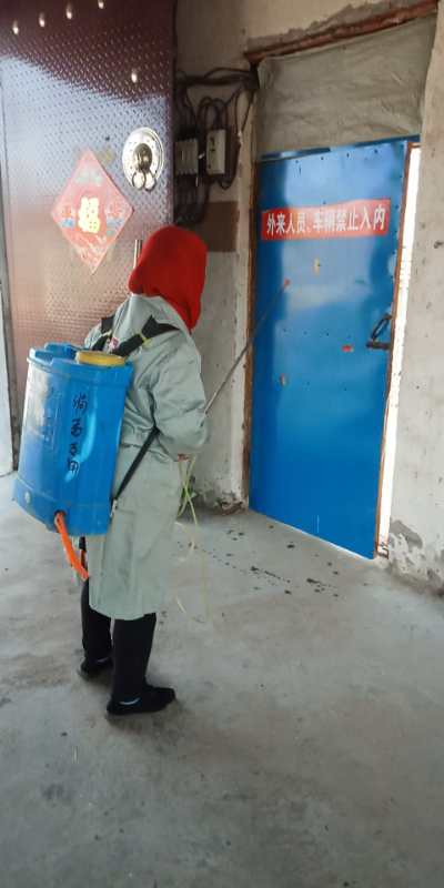 对人员进出场通道进行喷雾消毒