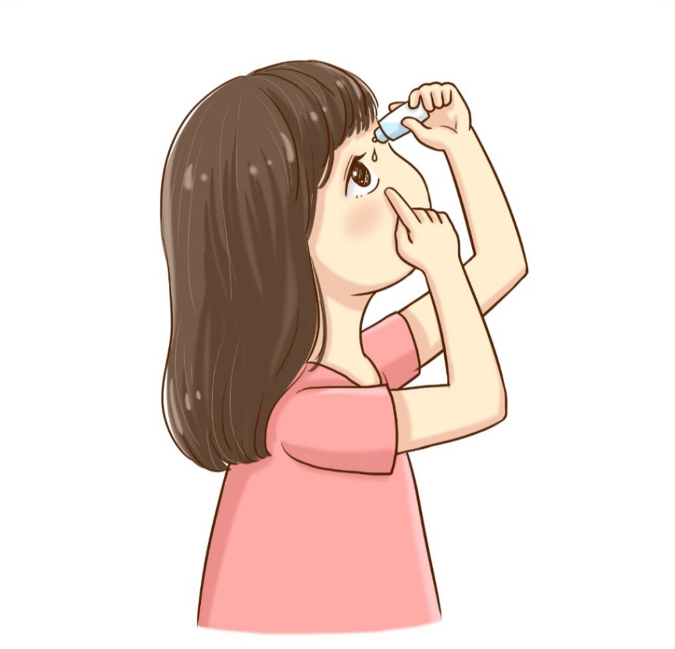 给自己滴了眼药水,好让自己今后搽亮眼睛 看人看世界