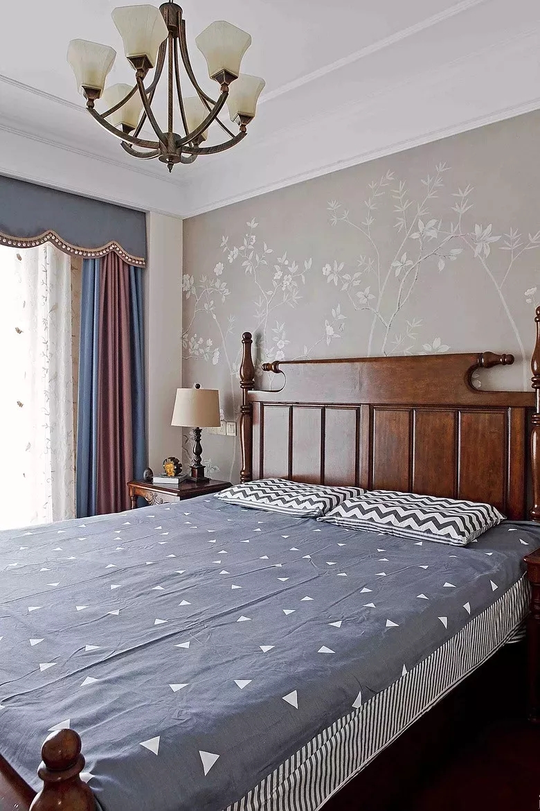 贴墙布的床头墙,好漂亮!总有一款您会喜欢