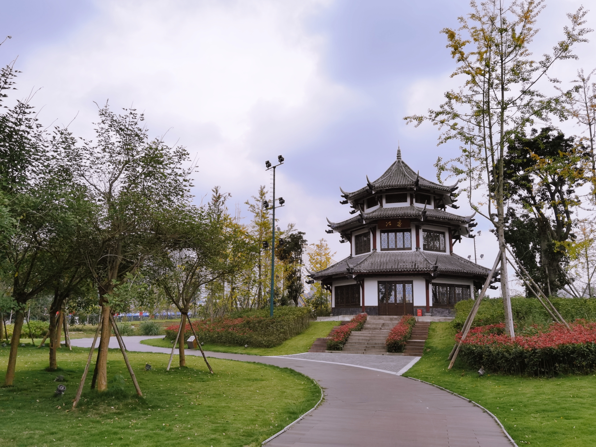 南充印象嘉陵江湿地公园夜景(手机版)完稿于5,10日.