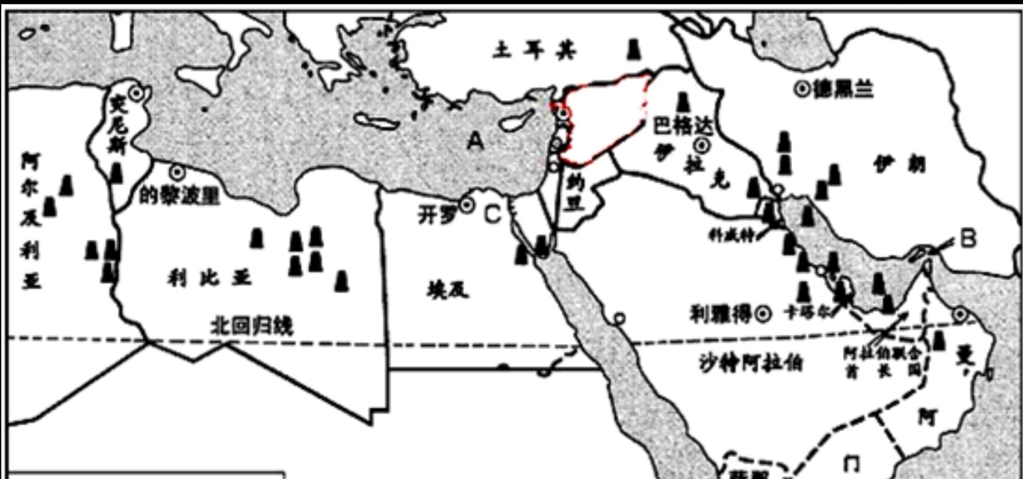 中东石油输出路线图图片
