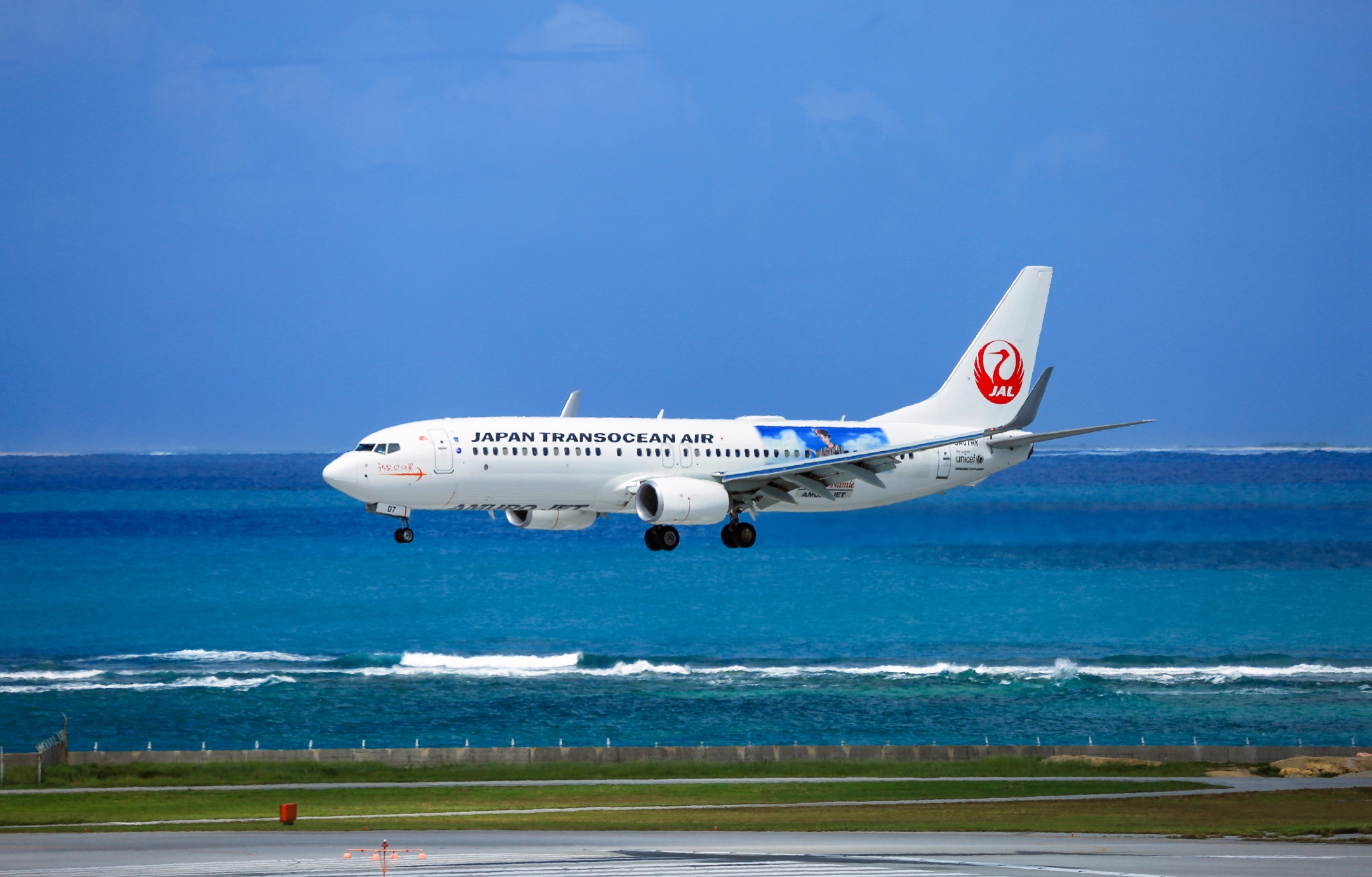 机型:日本越洋航空公司波音737-800型"安室号"彩绘涂装客机(9.