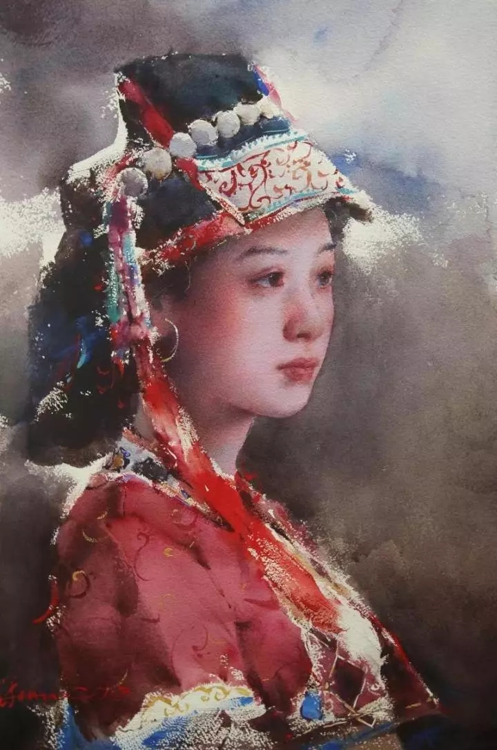 黄华兆大笔触光感水彩画