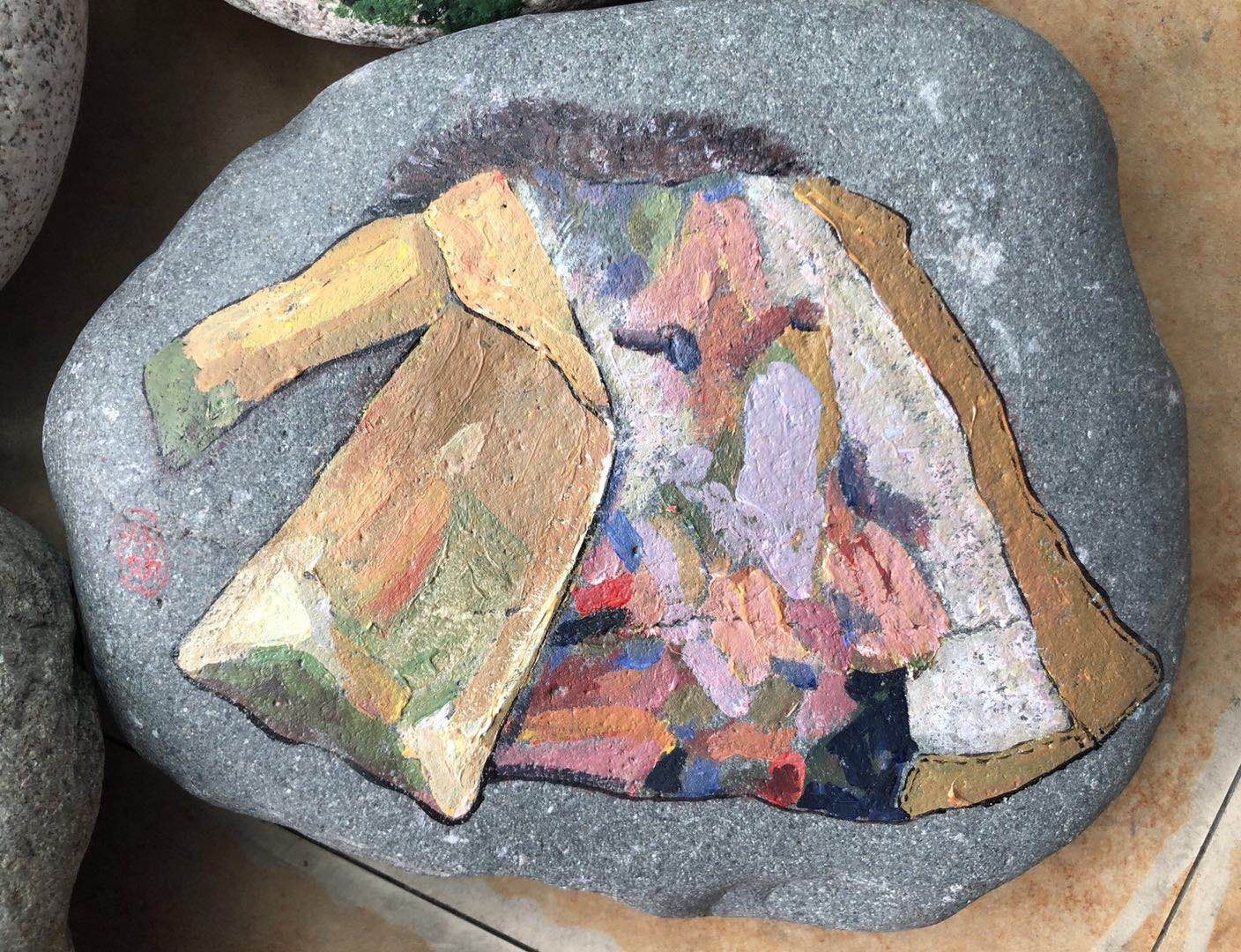 玛河石文化墙石头绘画集锦