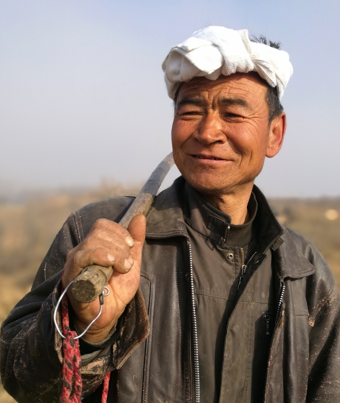 陕西农民头巾图片