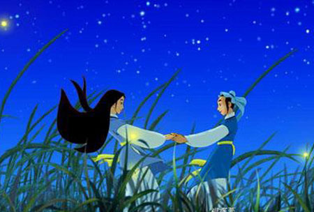 彩蝶双双久徘徊  千古传颂深深爱  山伯永恋祝英台