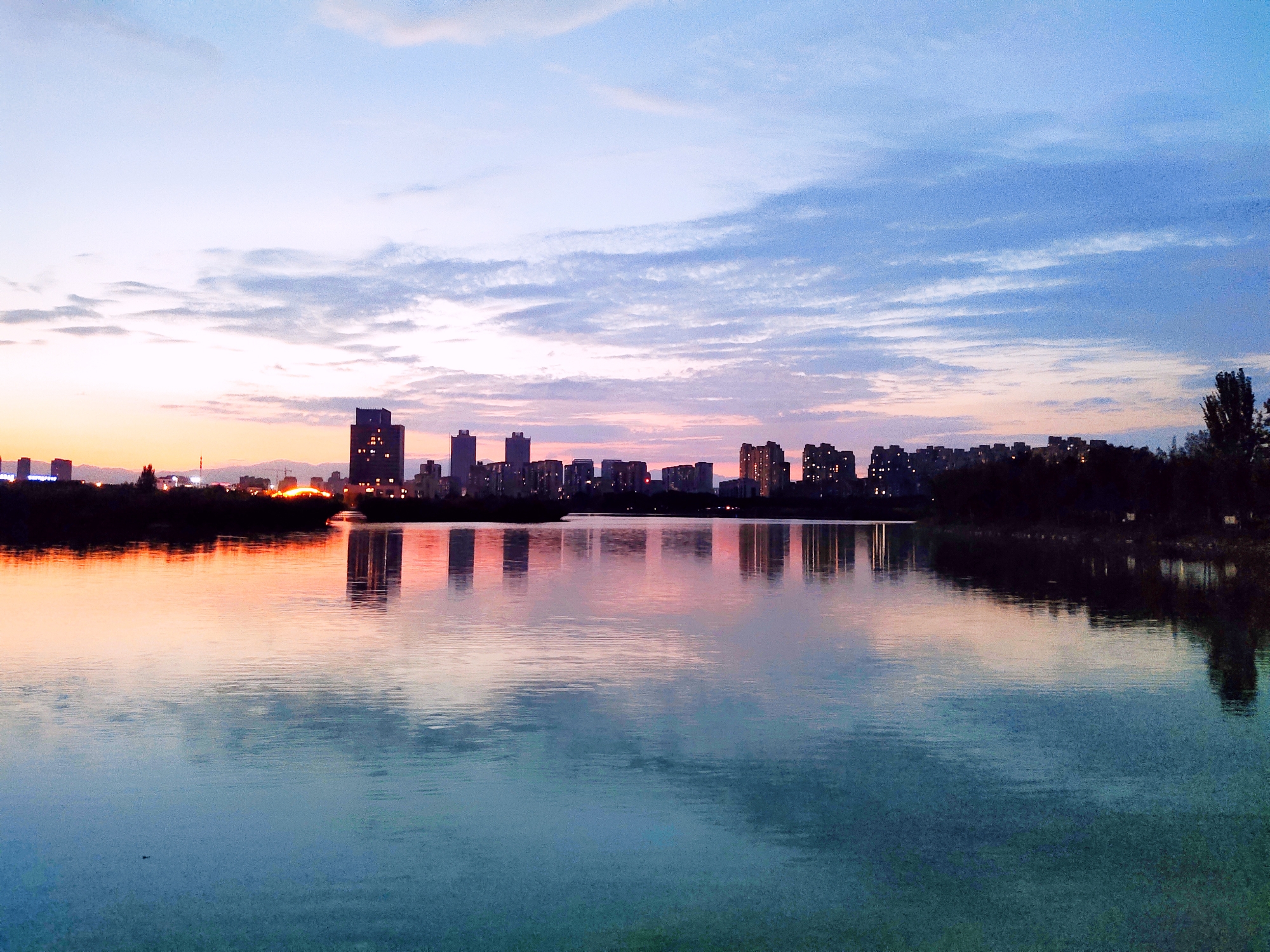 银川市金风区宝湖公园摄影.