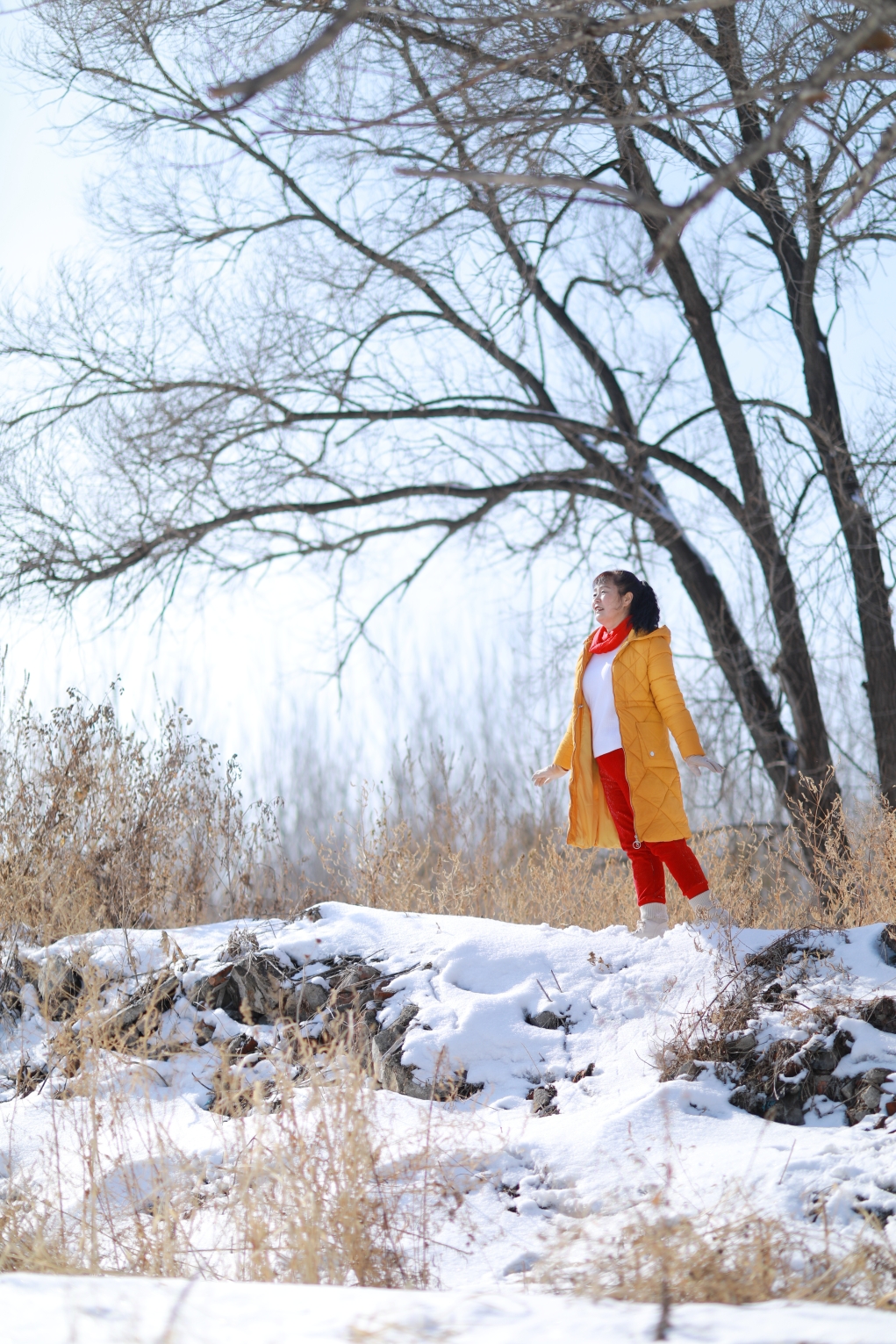 雪山姑娘美图图片