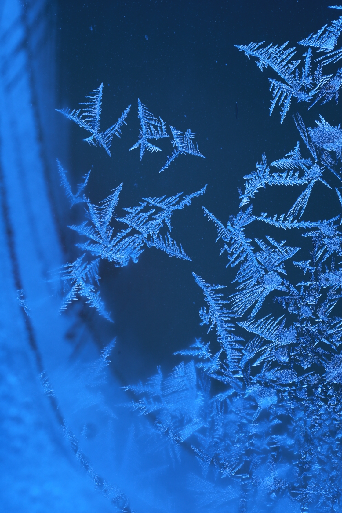 (原片微距摄影)冰凌窗花