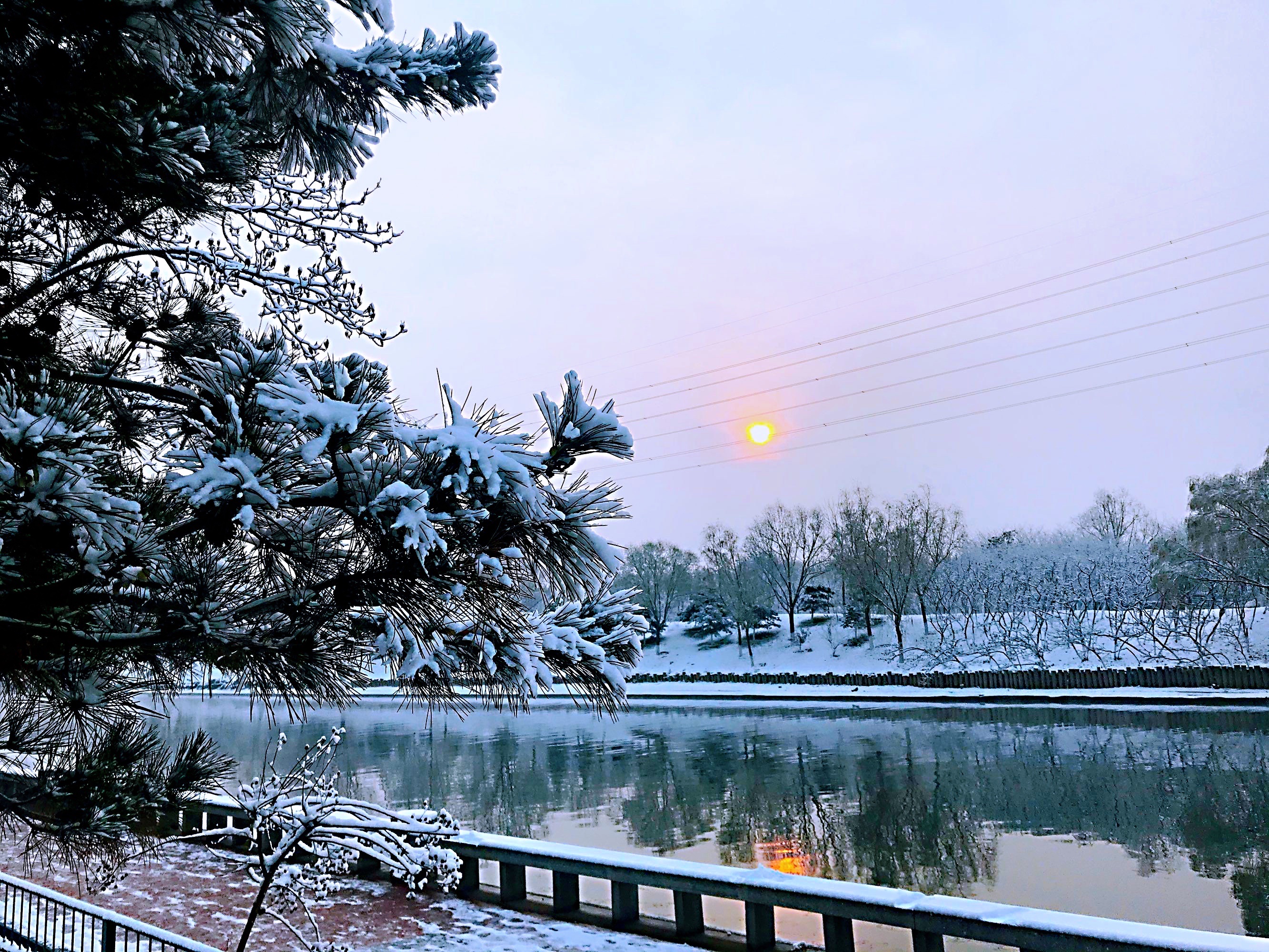雪落清河美如画