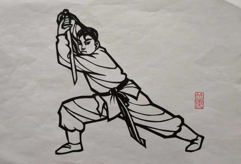 铁道兵美术组陈竹荣剪纸作品选欣赏