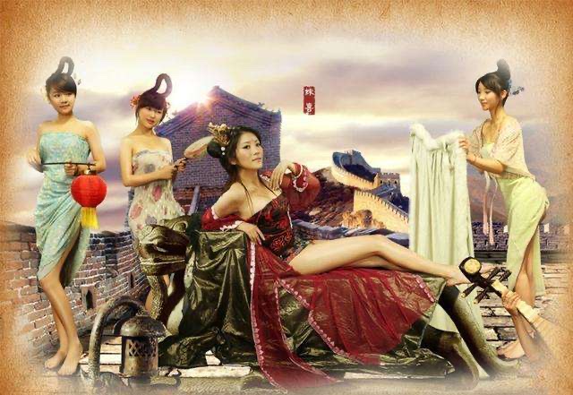 越王勾践派范蠡把西施献给吴王夫差时,伍子胥进言说:"臣闻:夏亡以妺喜