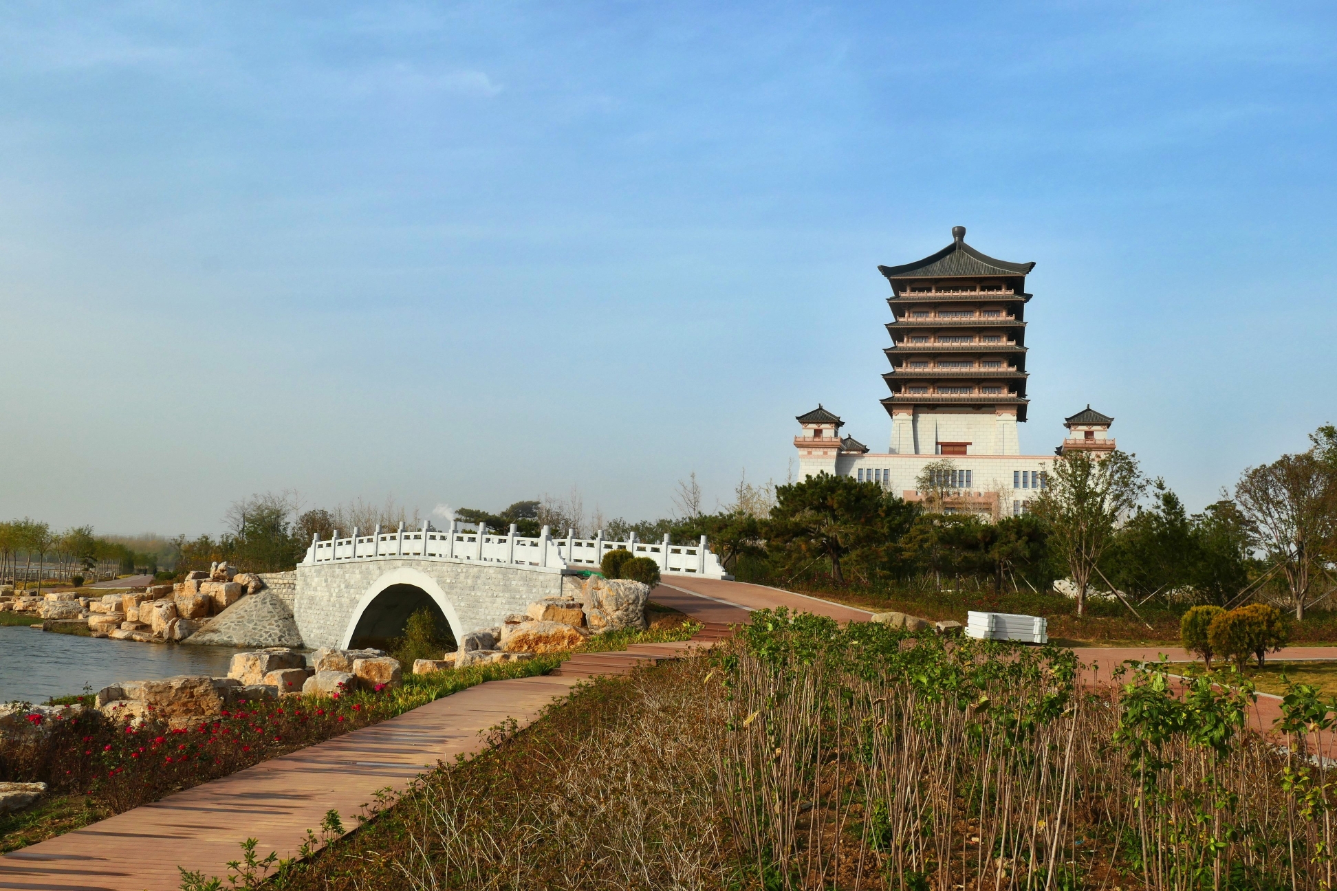 泰安汶河湿地公园,美景如画