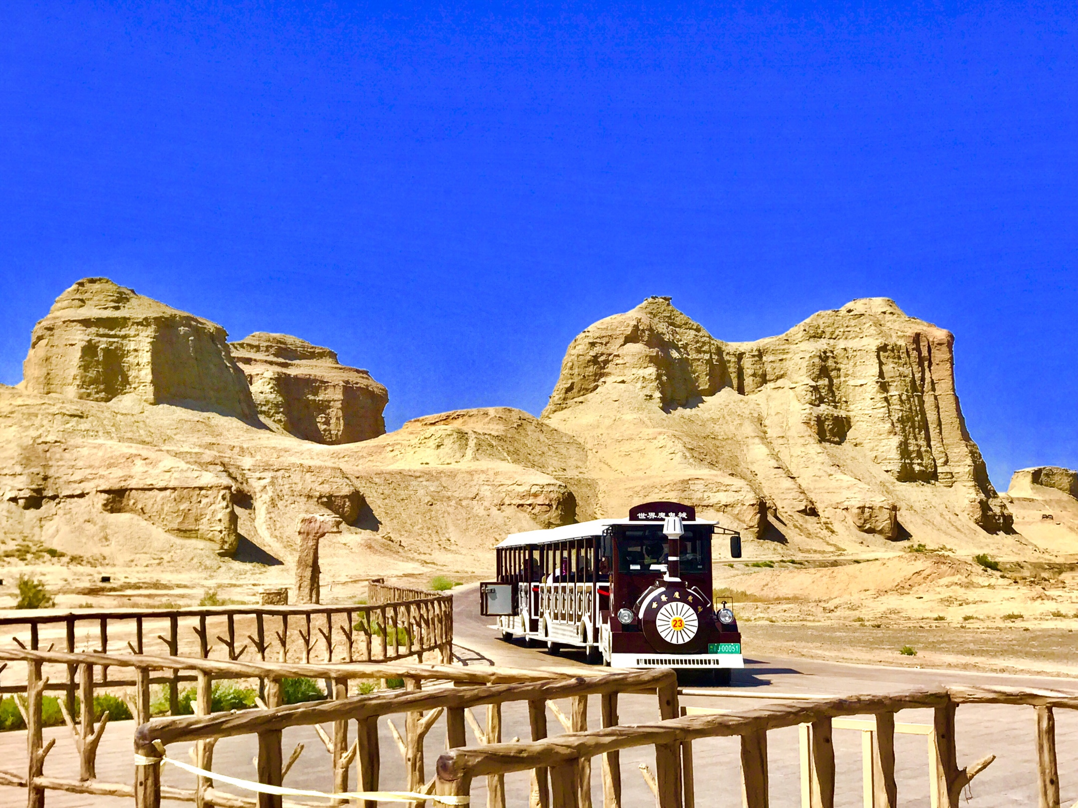 强劲的西北风给了魔鬼城"名",更让它有了魔鬼的"形",变得奇形怪状.