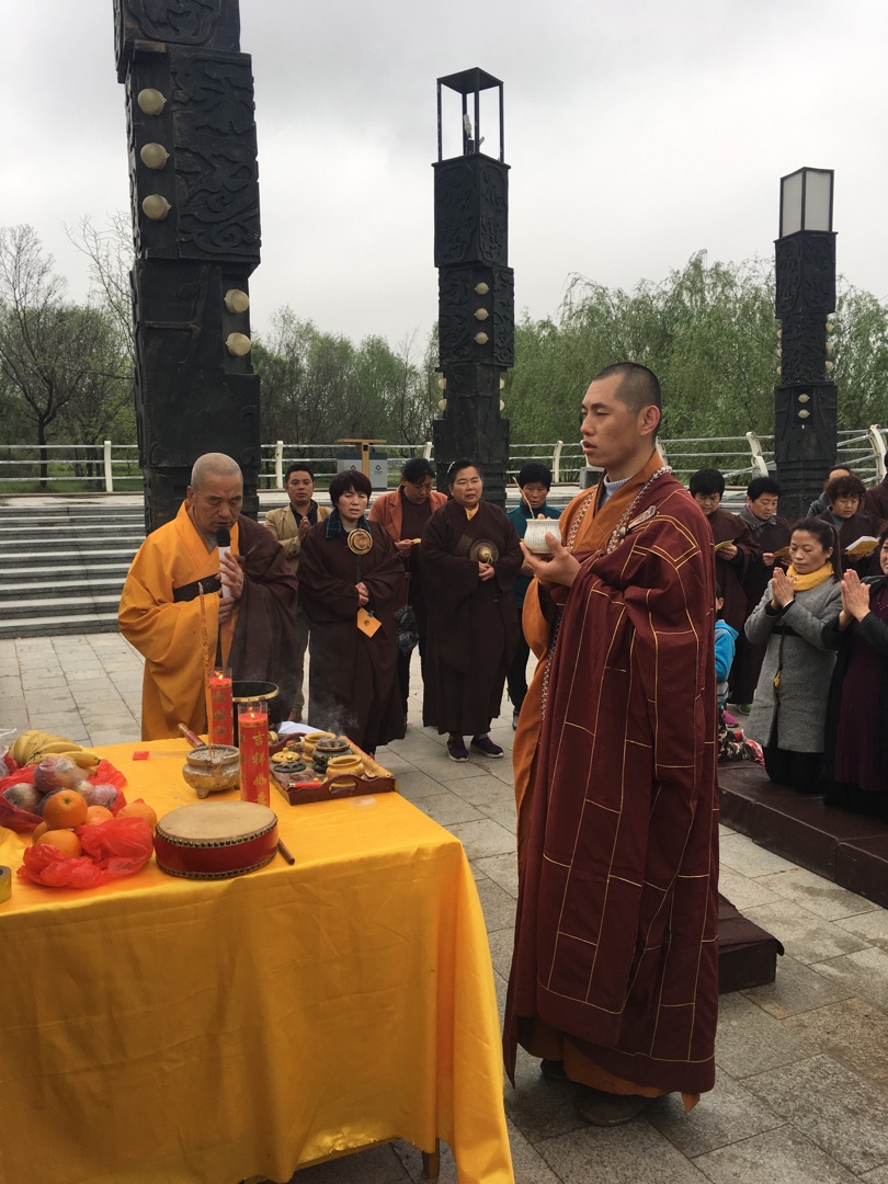 4.22号下午.馆陶县佛堂寺在公主湖放生法会实况.