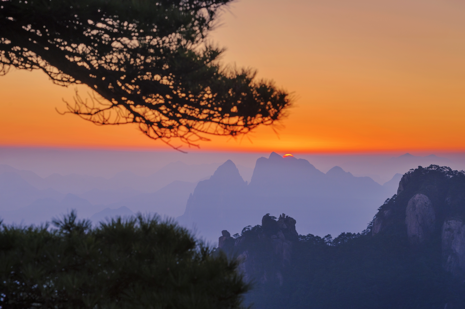 日落三清山