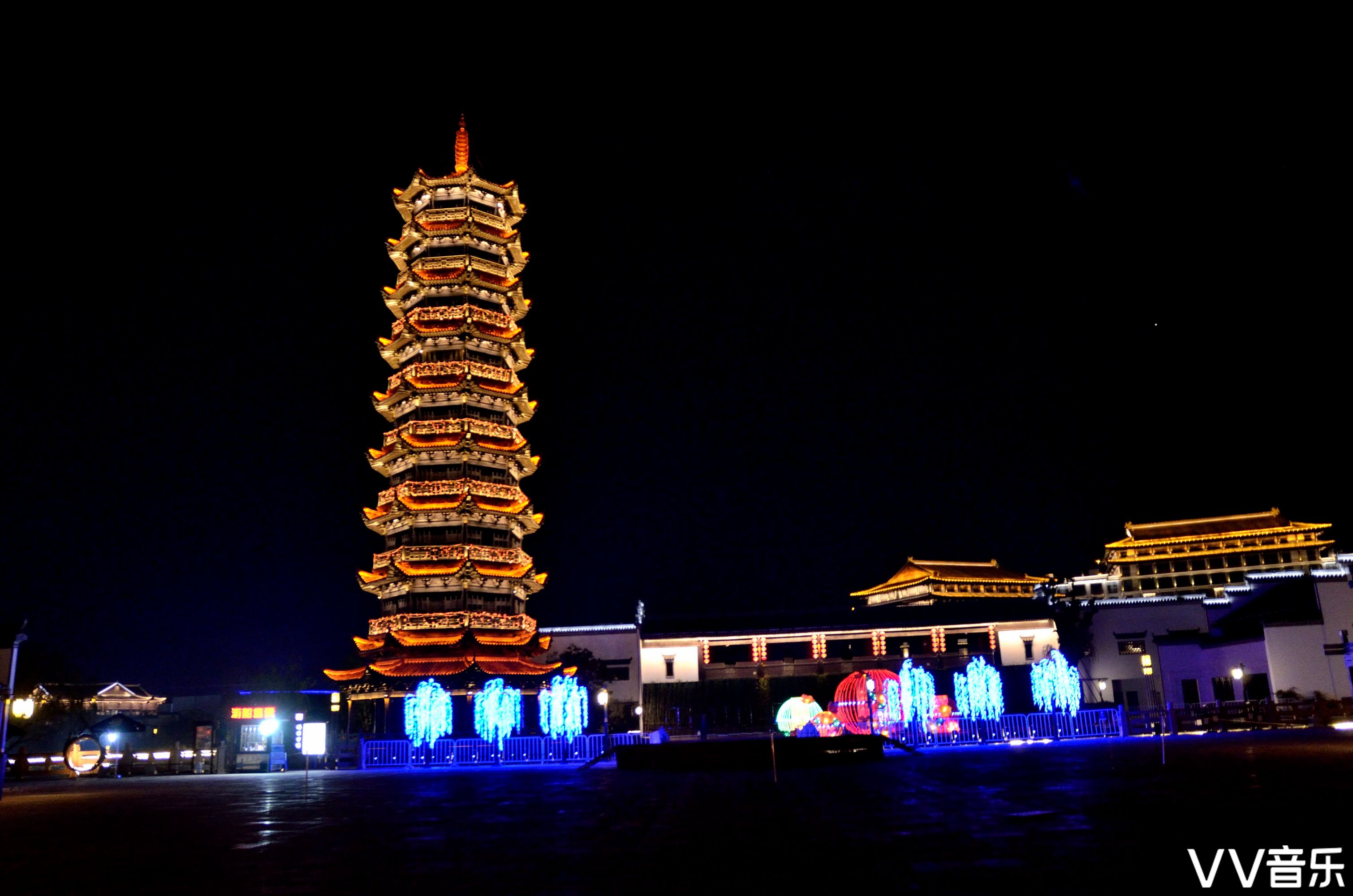 芜湖鸠兹古镇 夜景图片