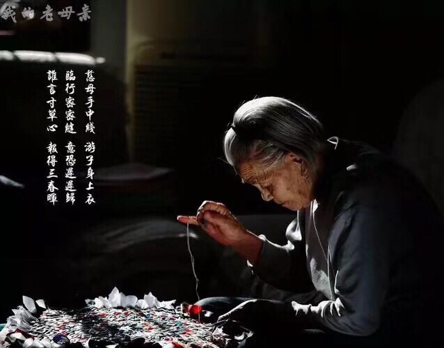 是我的母亲 黄叶地里诞生个小精灵 那是儿女的灵魂 光阴荏苒 夕阳西下