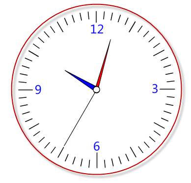 钟表面上的角与角度