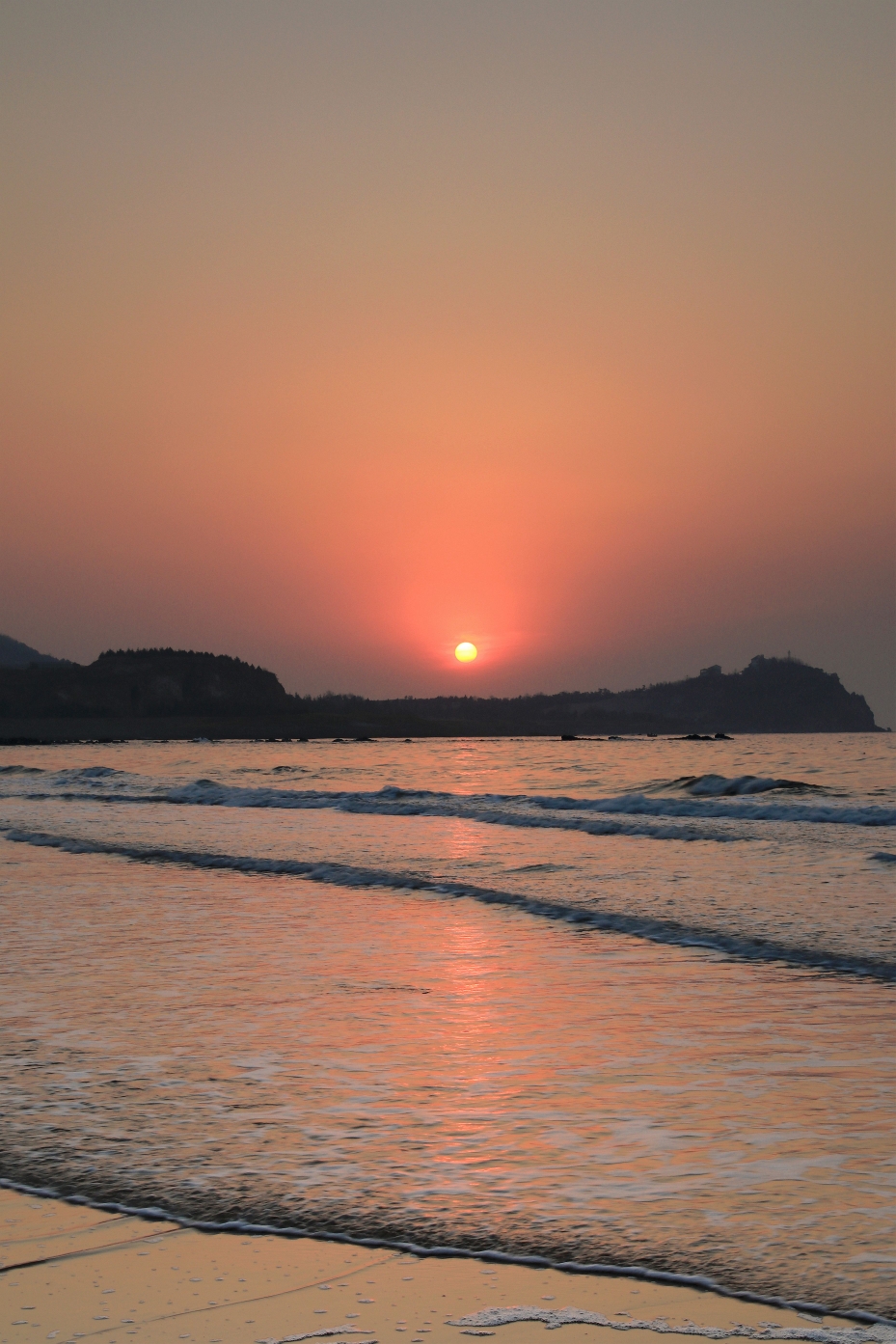 《我的春天海上日出石老人景观》青岛石老人风景区拍摄札记