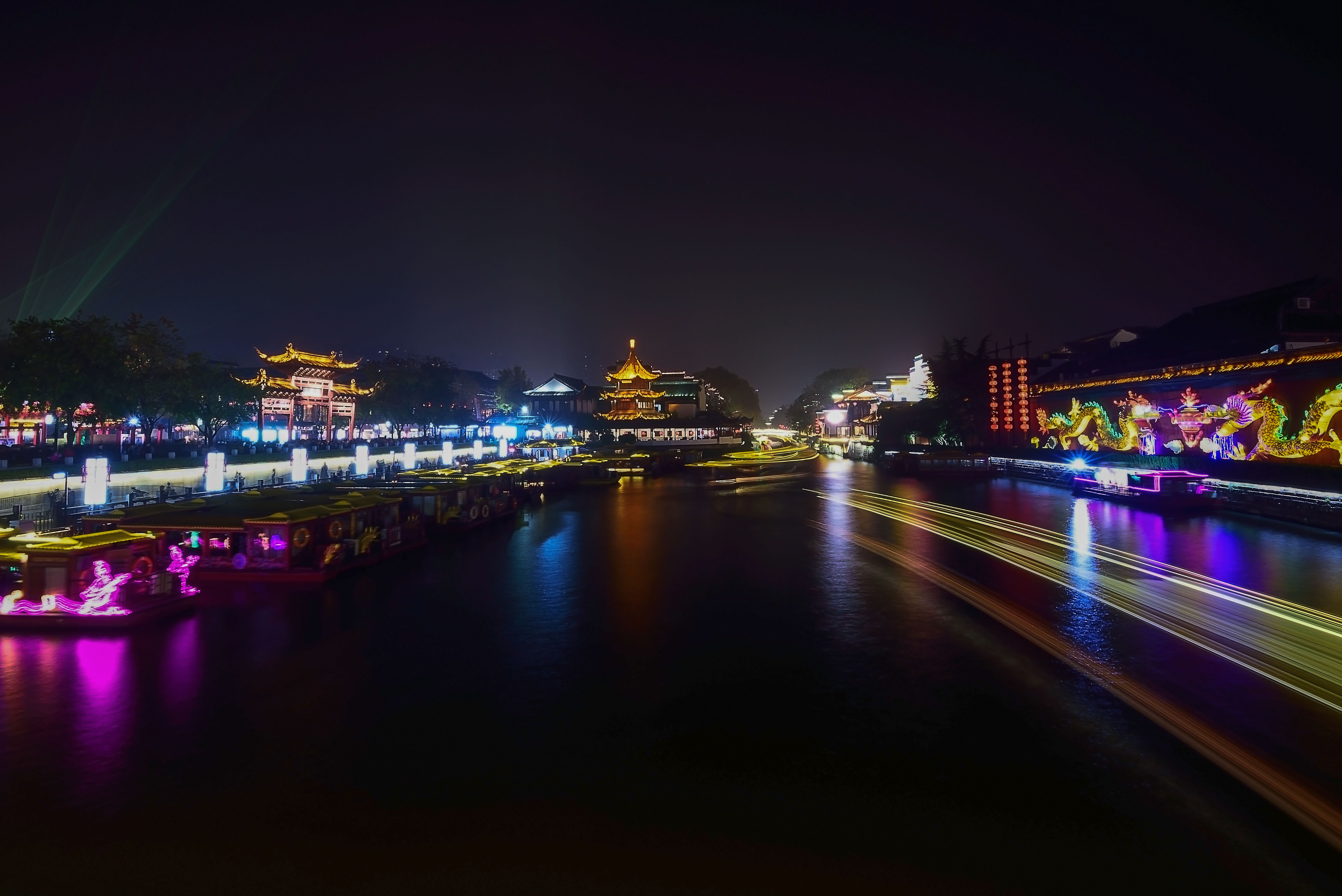 南京秦淮河夜景照片图片