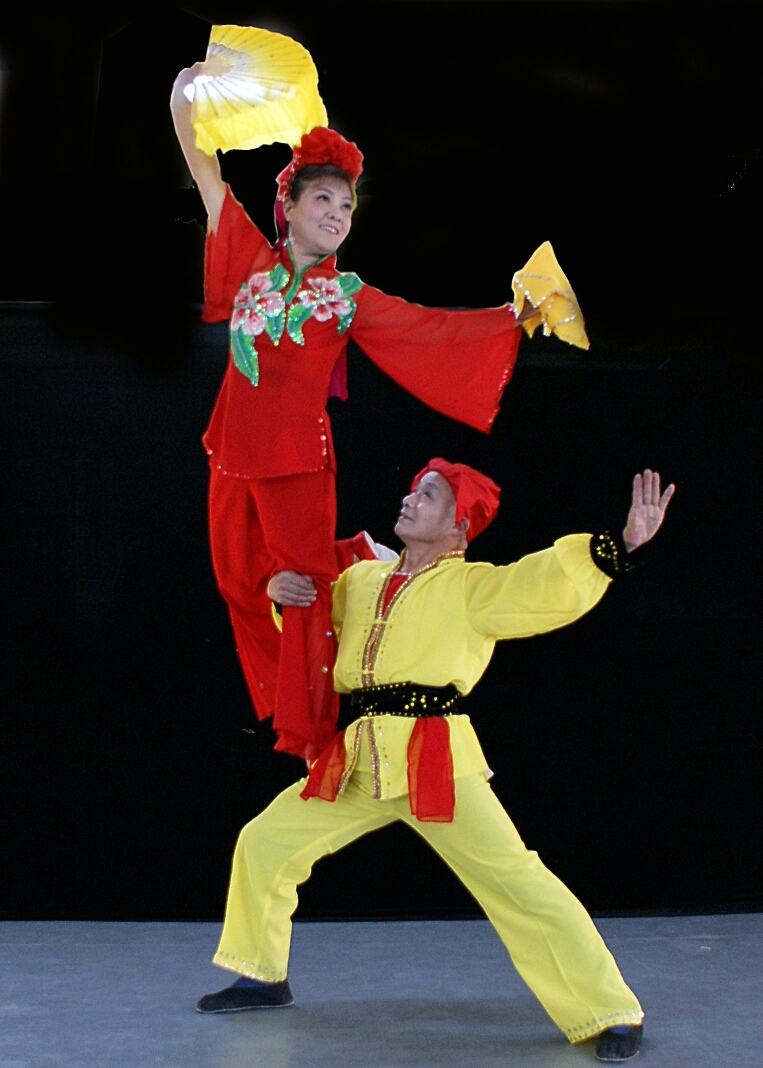 邓红的花鼓灯伴舞张士根