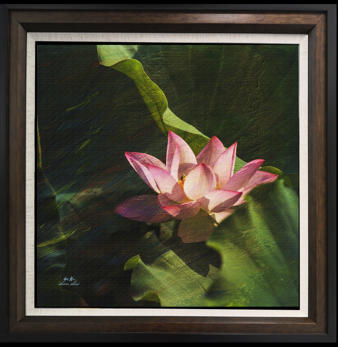 荷花季(1)油画荷花