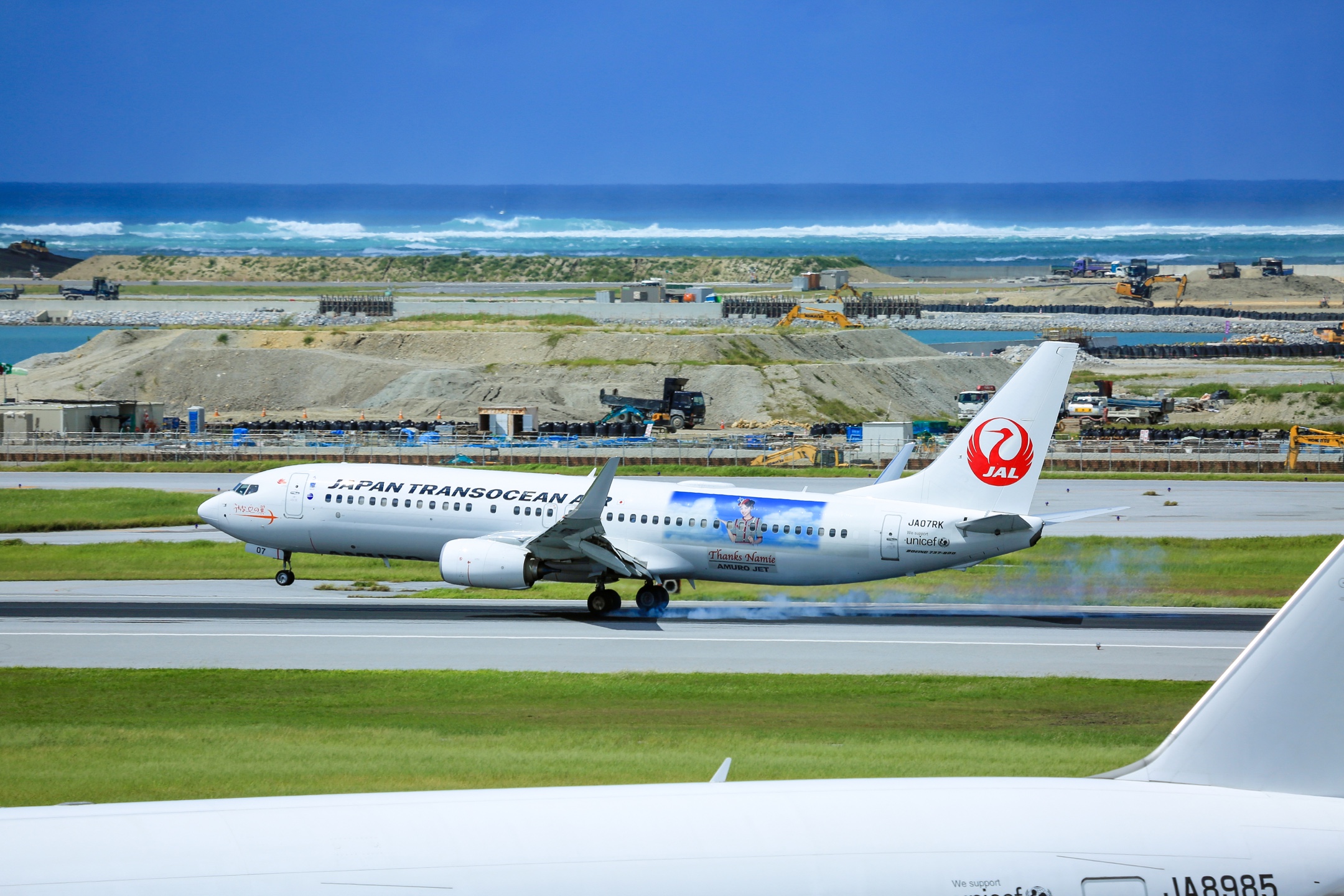 机型:日本越洋航空公司波音737-800型"安室号"彩绘涂装客机(9.