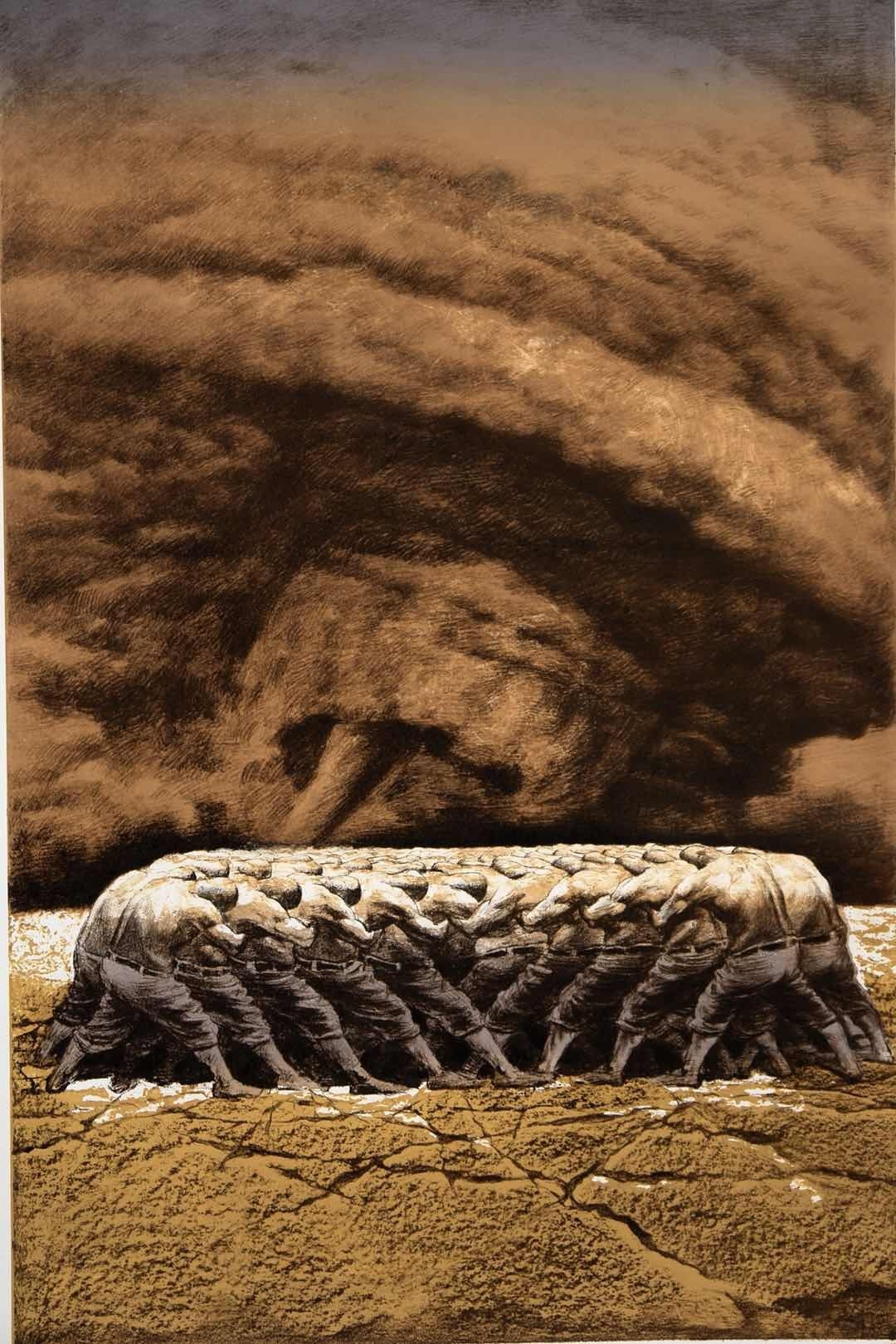 当代著名版画家杨金祥作品欣赏