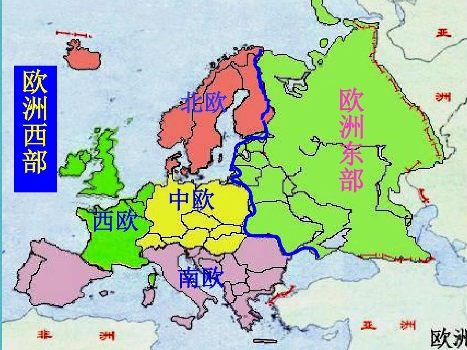欧洲西部地图 中文版图片