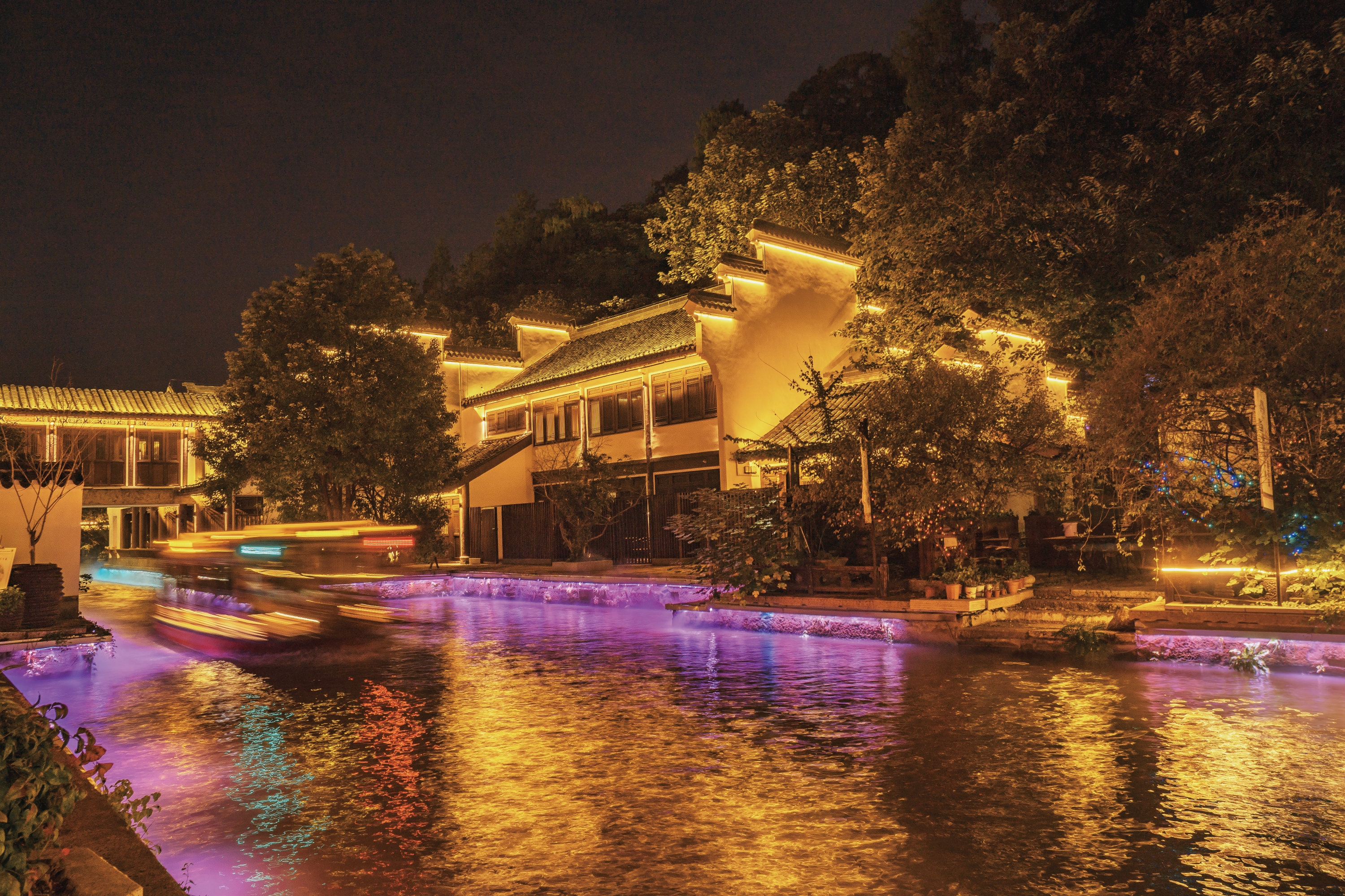 厦门白鹭洲公园夜景图片