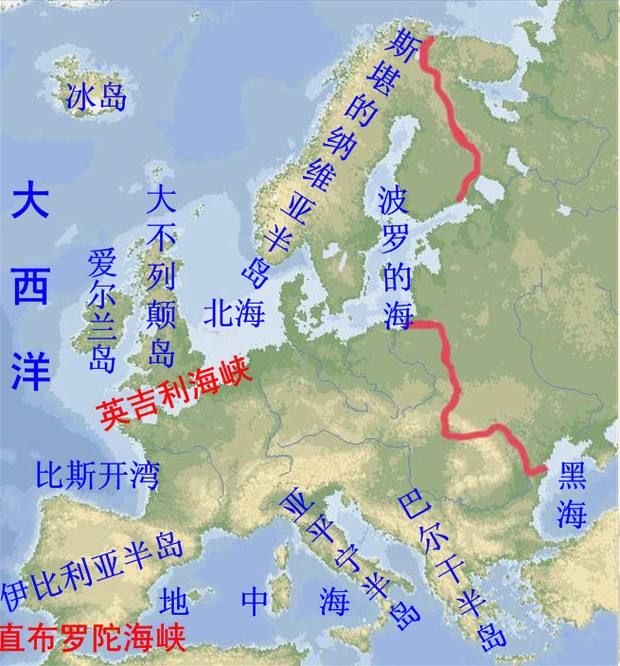 欧洲四大半岛地图位置图片