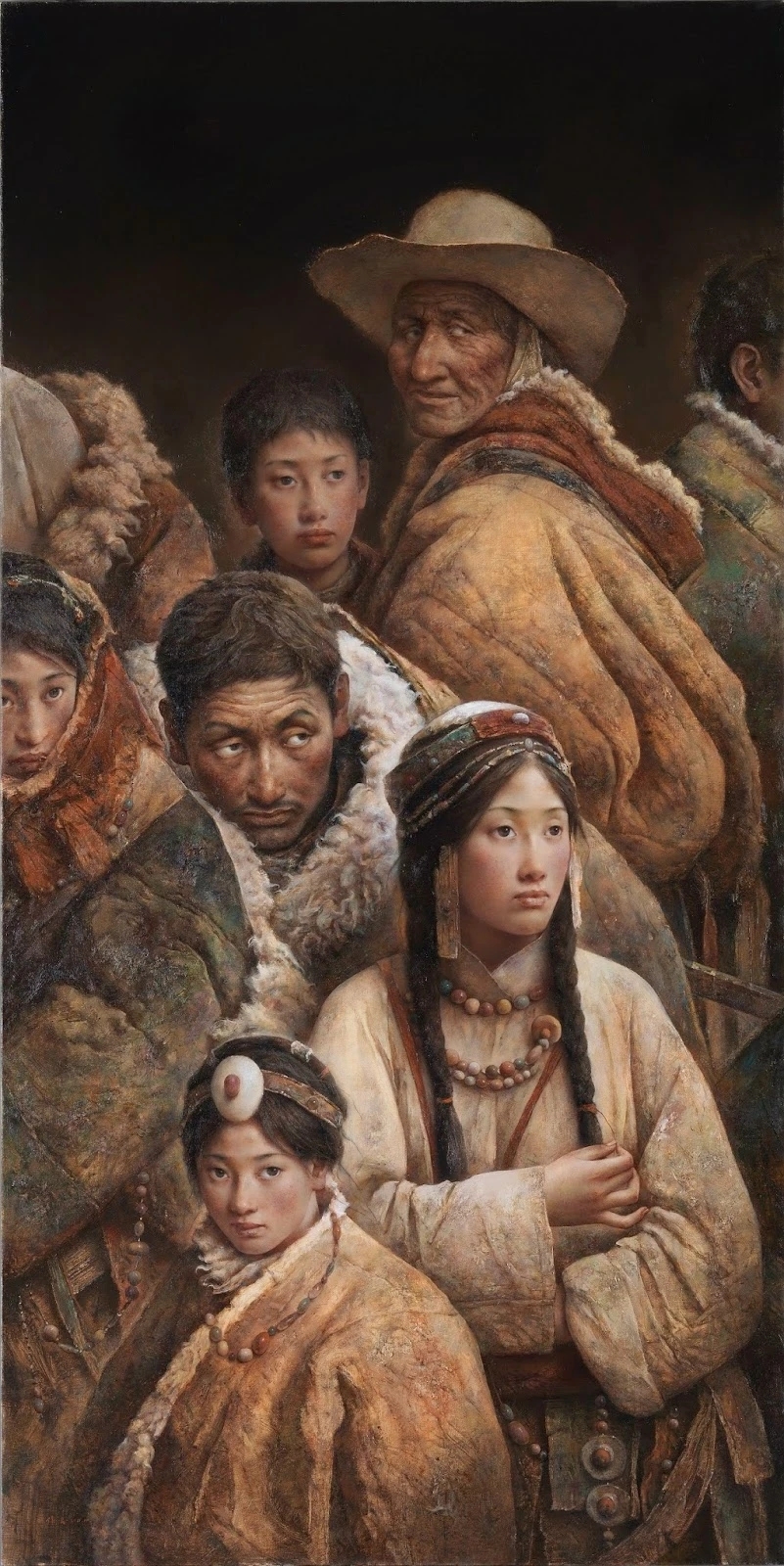 油画人物系列《西藏女孩》欣赏
